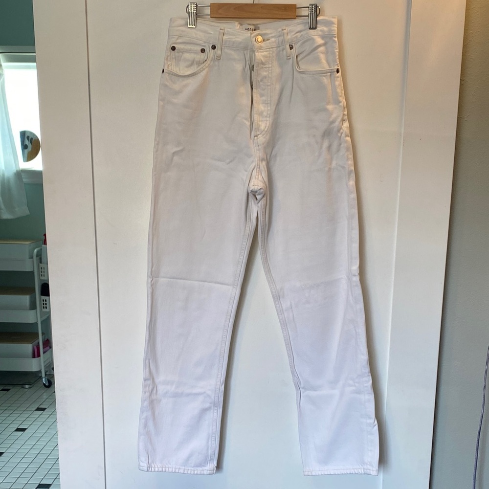 Agolde Women’s Straight Leg Jeans in White
